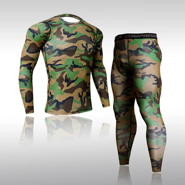Conjunto Fitness Camuflaje Compresión Hombre — Darez Wear