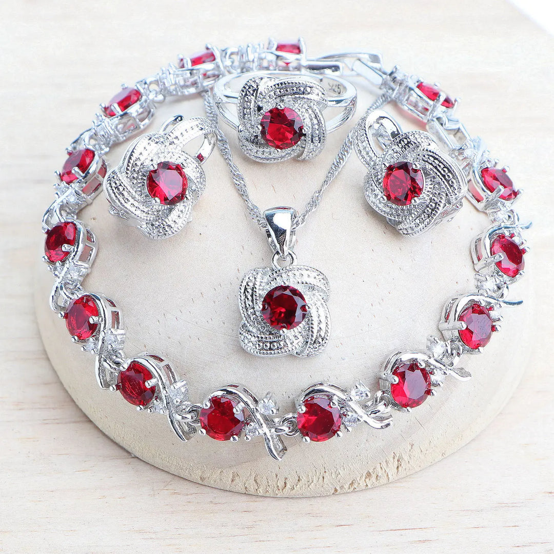 Conjunto de Joyería Circonia Azul
