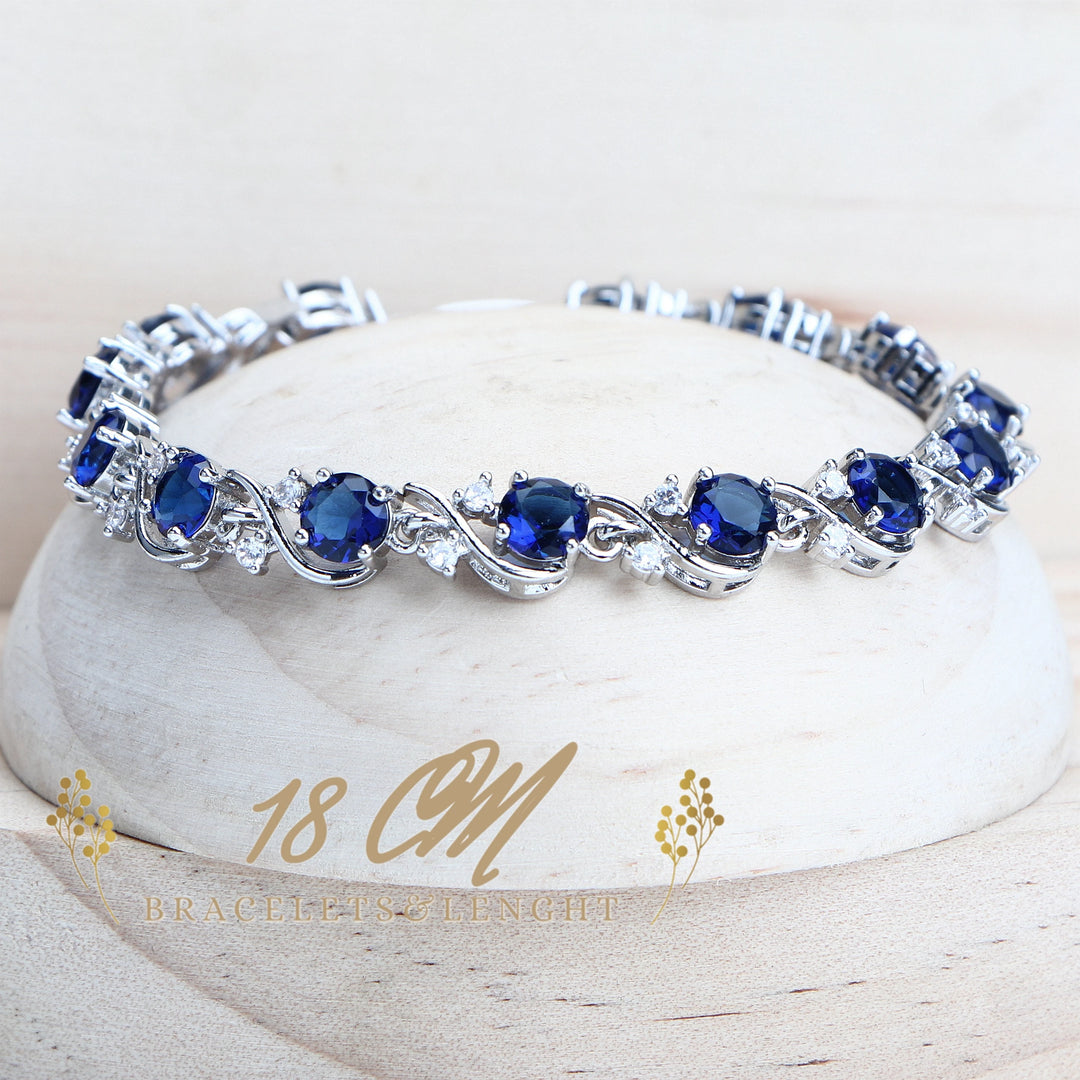 Conjunto de Joyería Circonia Azul