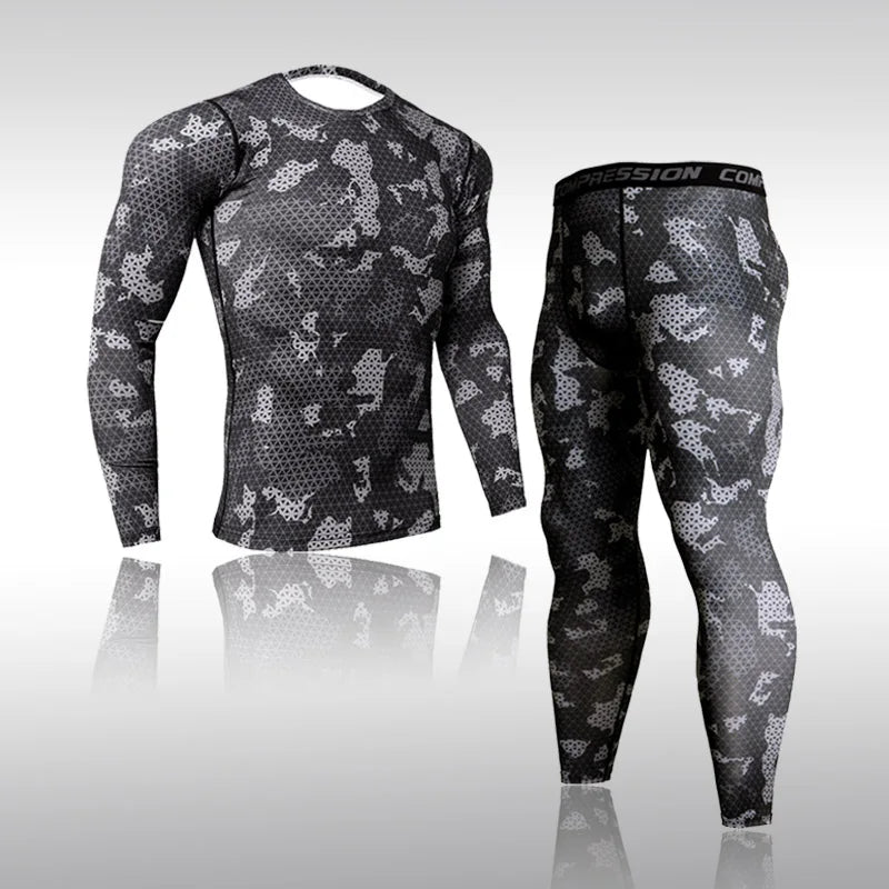 Conjunto Fitness Camuflaje Compresión Hombre — Darez Wear