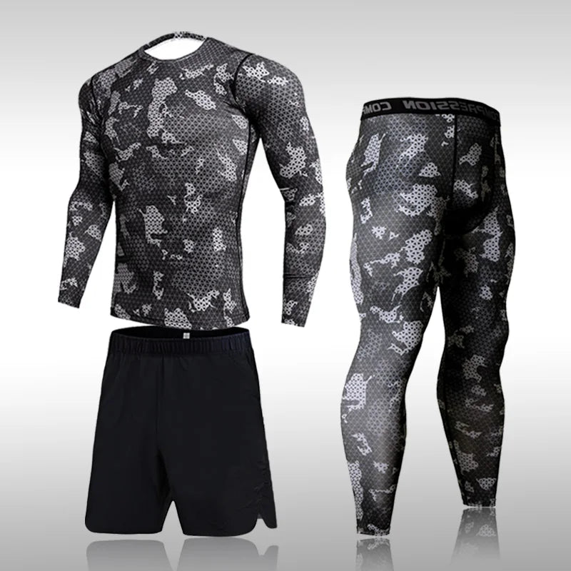 Conjunto Fitness Camuflaje Compresión Hombre — Darez Wear