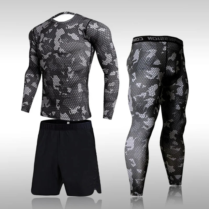 Conjunto Fitness Camuflaje Compresión Hombre — Darez Wear