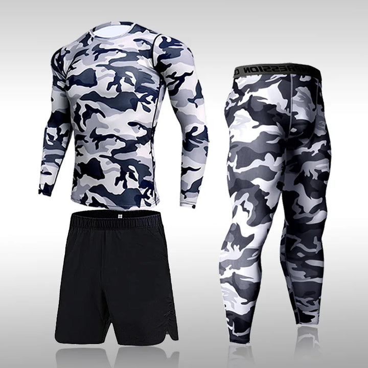 Conjunto Fitness Camuflaje Compresión Hombre — Darez Wear
