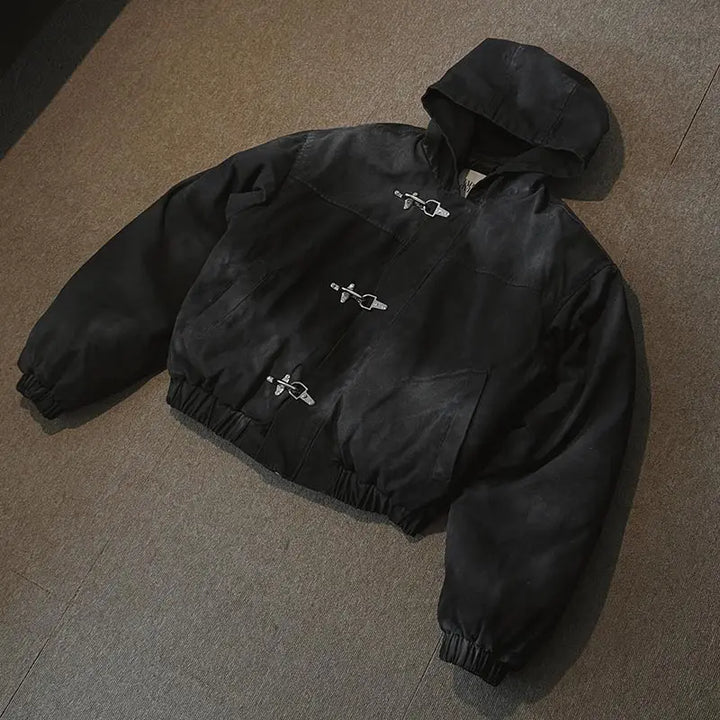 Chaqueta Holgada con Capucha | Y2K Retro Harajuku | Darez Wear