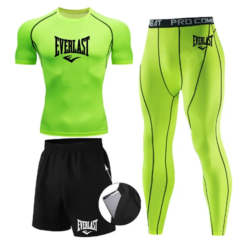 Conjunto Compresión Rashguard Hombre — Fitness &amp; Running