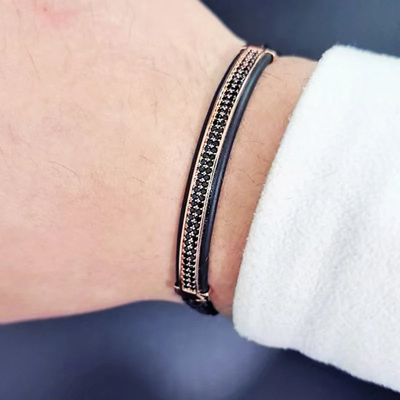 Pulsera Trenzada Punk CZ | Hecha a Mano | Darez Wear