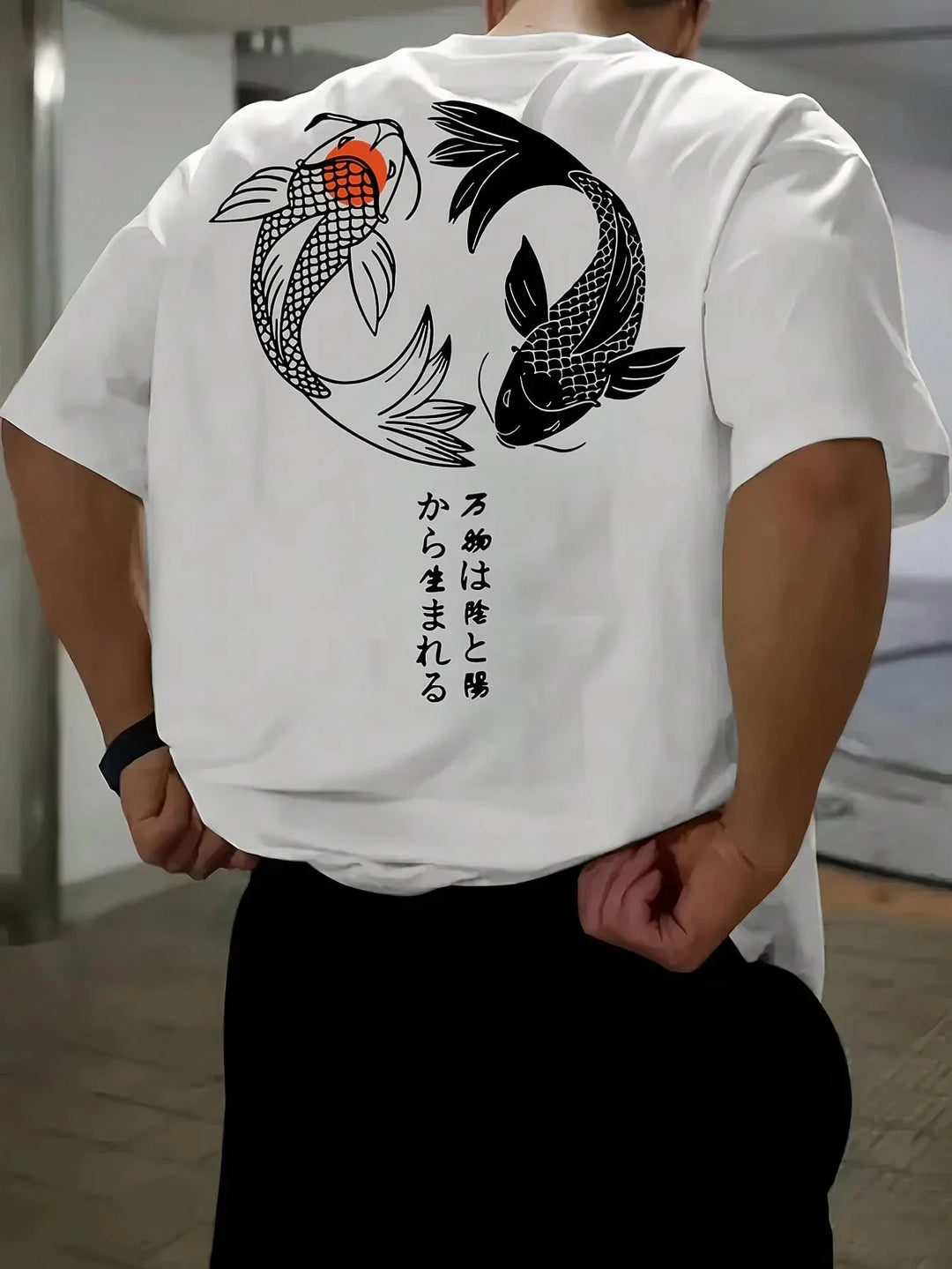 Camiseta Koi Harajuku | Estampado Japonés 100% Algodón