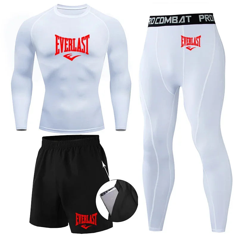 Conjunto Compresión Rashguard Hombre — Fitness &amp; Running