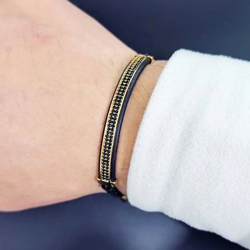 Pulsera Trenzada Punk CZ | Hecha a Mano | Darez Wear