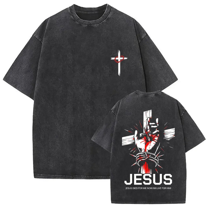 Camiseta Vintage Gótica Oversized con Estampado