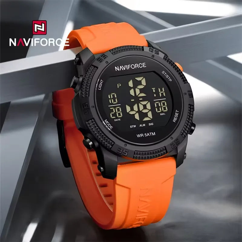 Reloj NAVIFORCE NF7104 Hombre — Digital LCD 50M Resistente al Agua