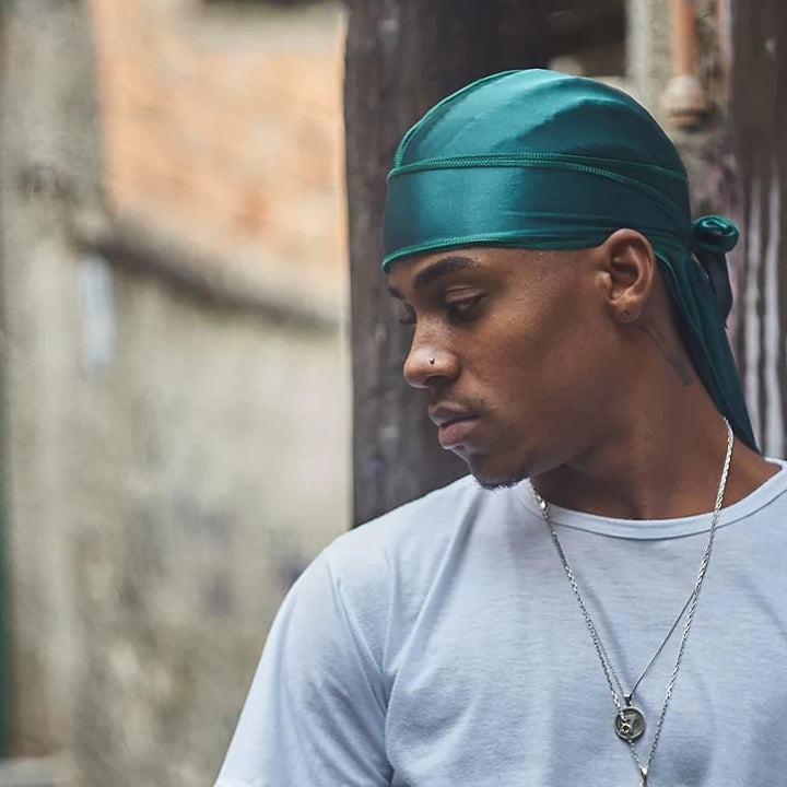 Durag de Seda Hombre — Cola Larga Transpirable