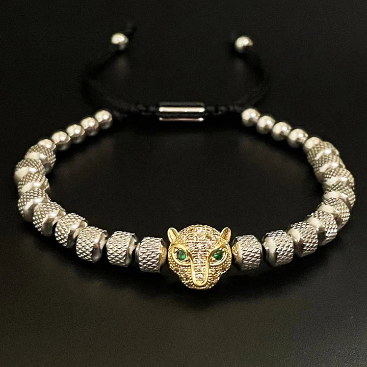 Pulsera Cabeza de Leopardo Acero — Darez Wear