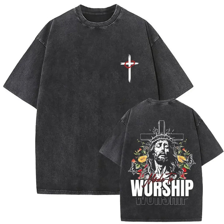 Camiseta Vintage Gótica Oversized con Estampado
