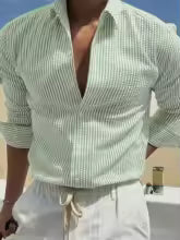 Camisa de Manga Larga a Rayas para Hombre