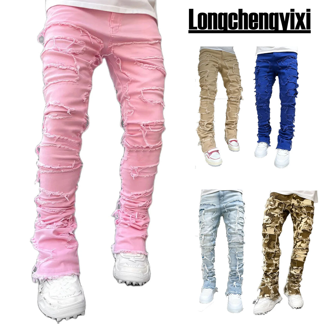 Jeans Rotos Hombre — Estilo Hip Hop