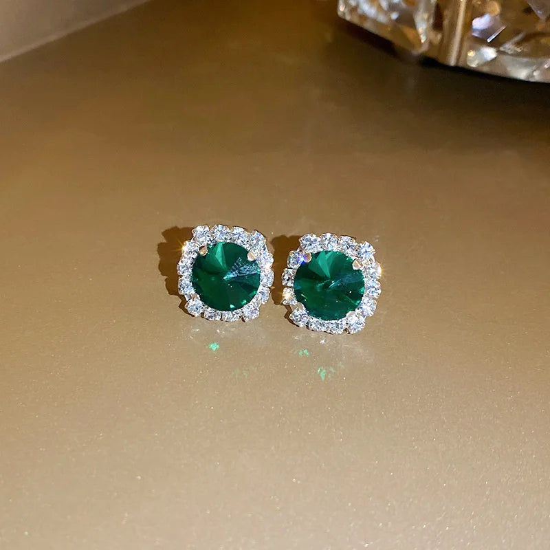 Conjunto Collar y Pendientes Cristal Verde