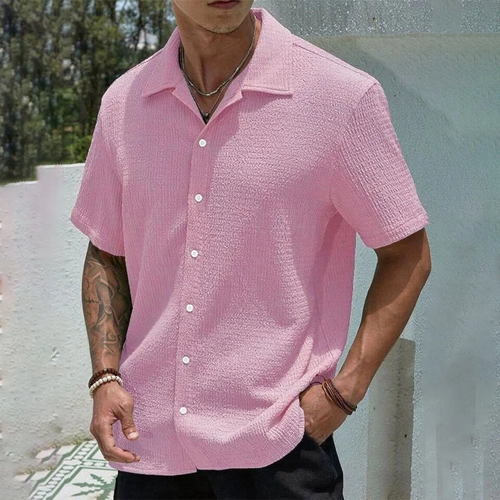 Camisa Streetwear Holgada de Manga Corta