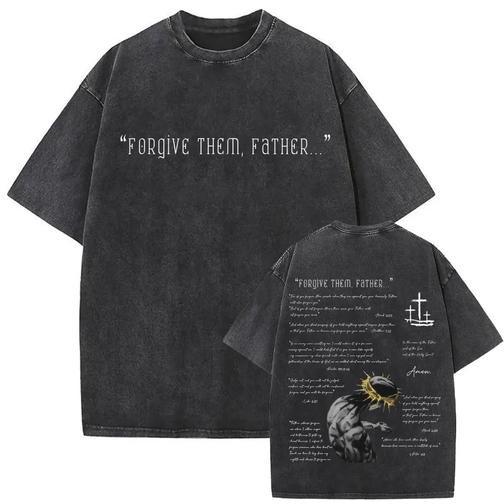 Camiseta Vintage Gótica Oversized con Estampado