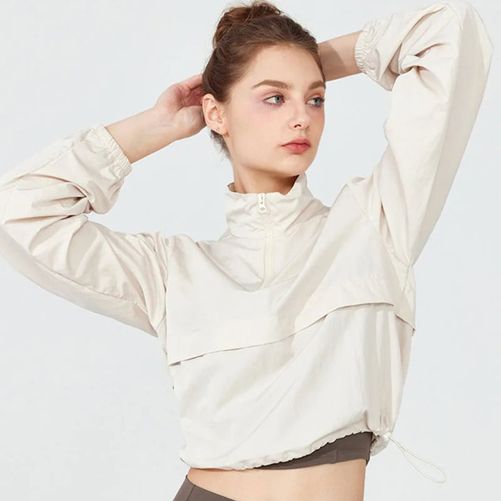 Chaqueta Deportiva Ajustada Mujer — Manga Larga Running &amp; Yoga