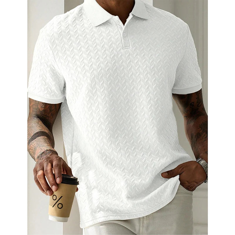Polo Transpirable de Manga Corta para Hombre