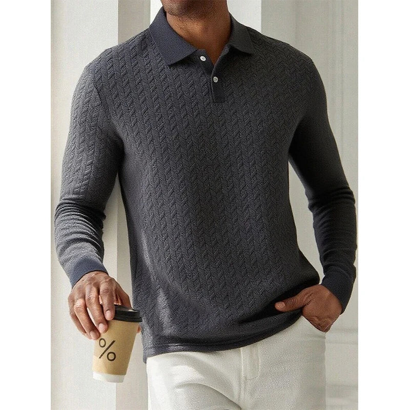 Polo de Manga Larga Premium para Hombre