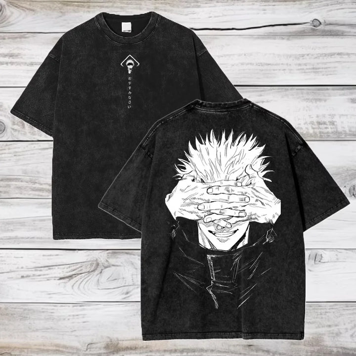 Camiseta Gojo Satoru | Jujutsu Kaisen Oversized Algodón