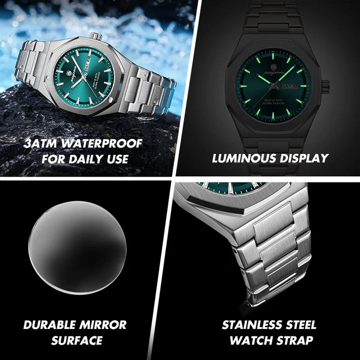 Reloj Deportivo PAAZOMU — Cuarzo Luminoso para Hombre