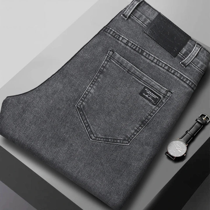 Jeans Slim Fit Hombre — Negro y Gris