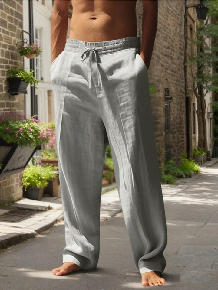 Pantalón Lino Holgado Hombre — Darez Wear