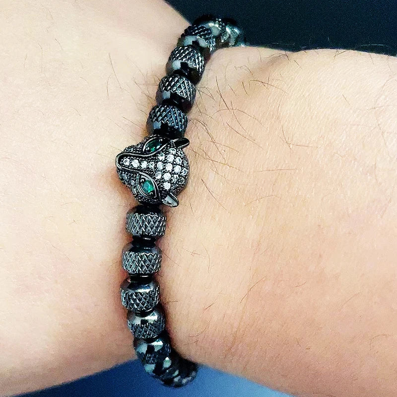 Pulsera Cabeza de Leopardo Acero — Darez Wear