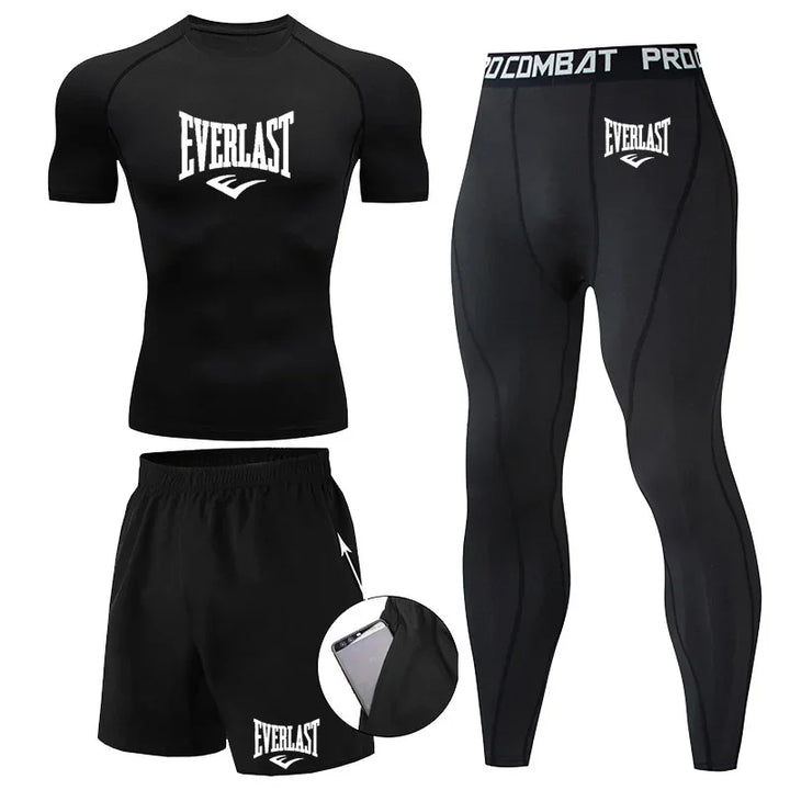 Conjunto Compresión Rashguard Hombre — Fitness &amp; Running