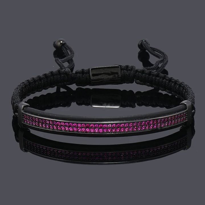 Pulsera Trenzada Punk CZ | Hecha a Mano | Darez Wear