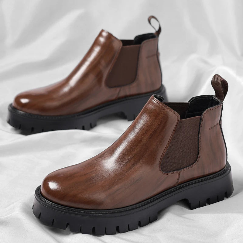 Botas Chelsea Retro Cuero Hombre — Estilo Británico