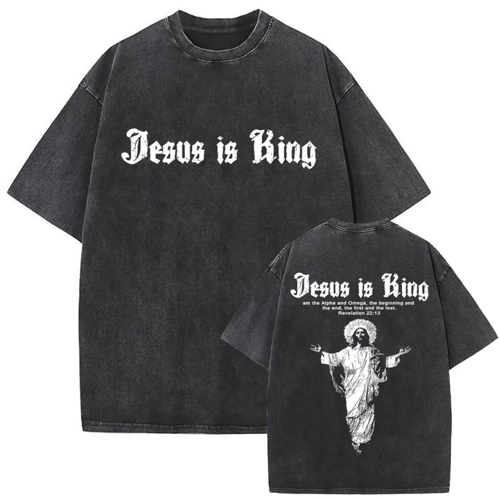 Camiseta Vintage Gótica Oversized con Estampado