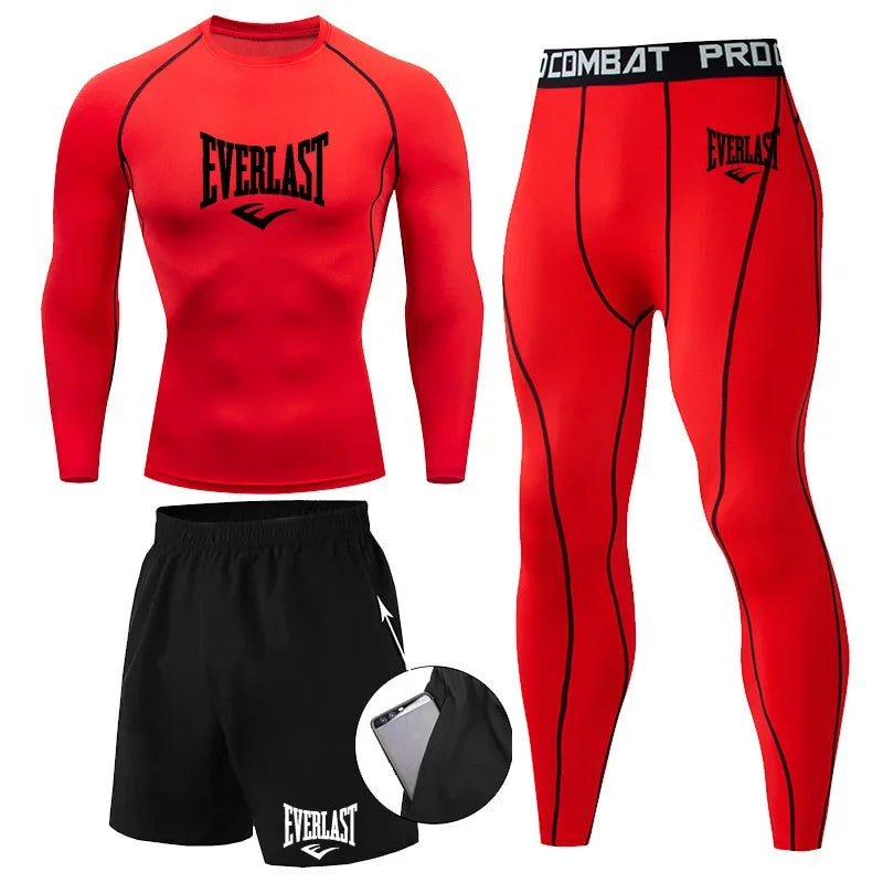 Conjunto Compresión Rashguard Hombre — Fitness &amp; Running