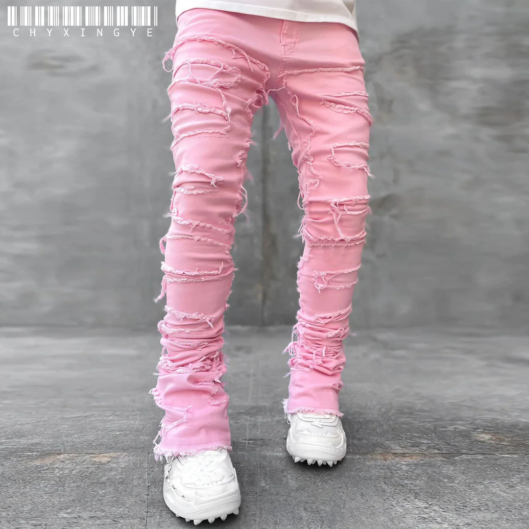 Jeans Rotos Hombre — Estilo Hip Hop