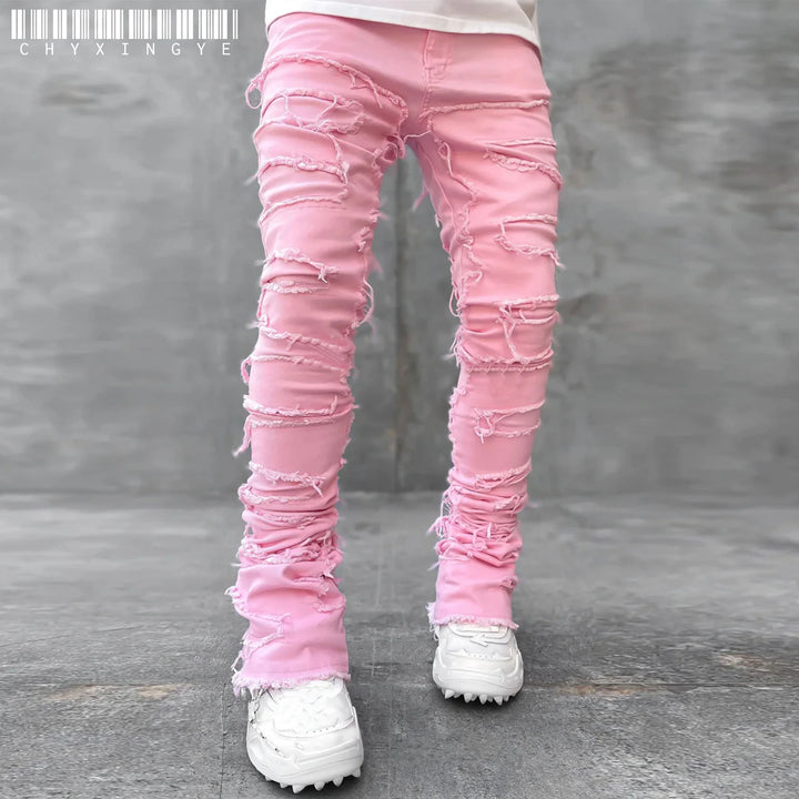 Jeans Rotos Hombre — Estilo Hip Hop