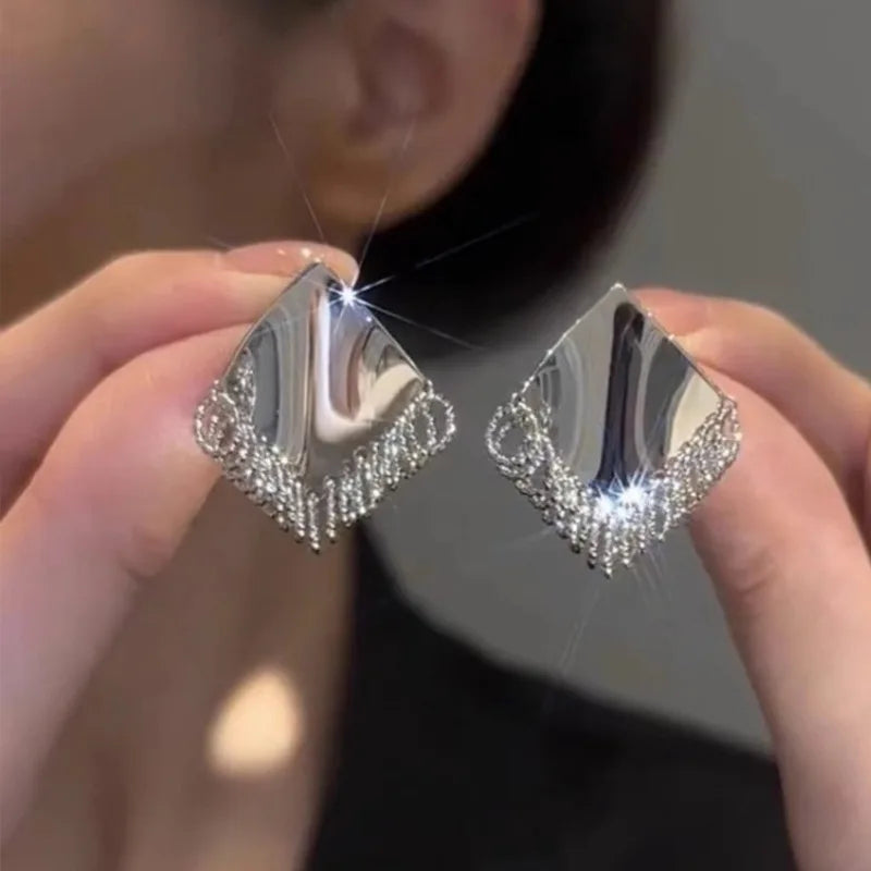Pendientes Geométricos Circonia Cúbica