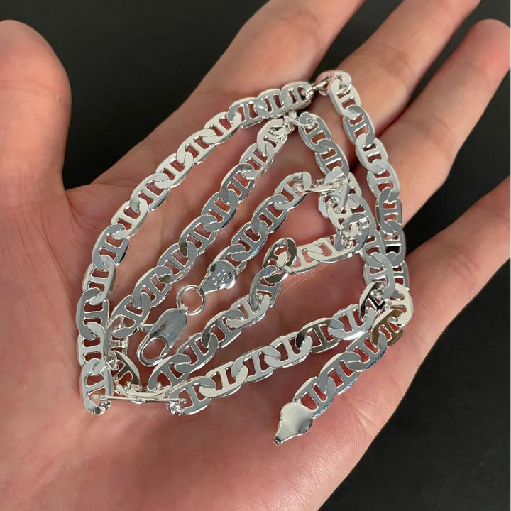 Conjunto Cadena Clásica Plata 925 — Collar y Pulsera