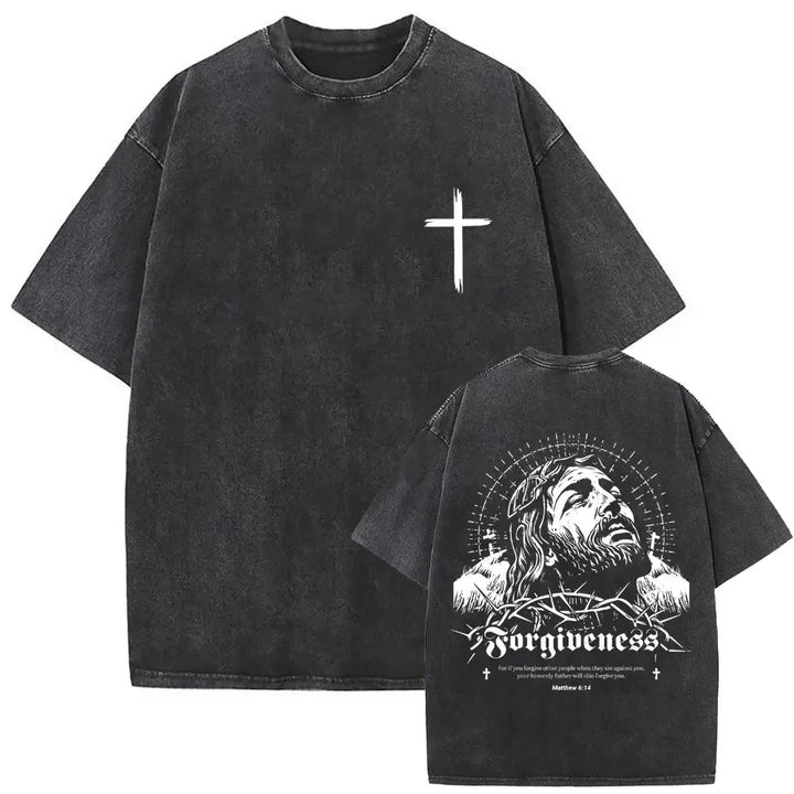 Camiseta Vintage Gótica Oversized con Estampado