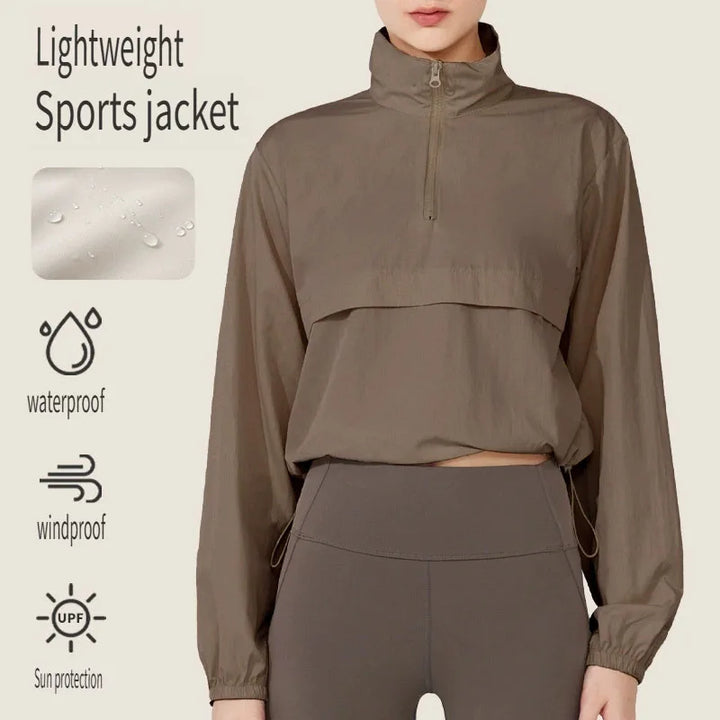 Chaqueta Deportiva Ajustada Mujer — Manga Larga Running &amp; Yoga