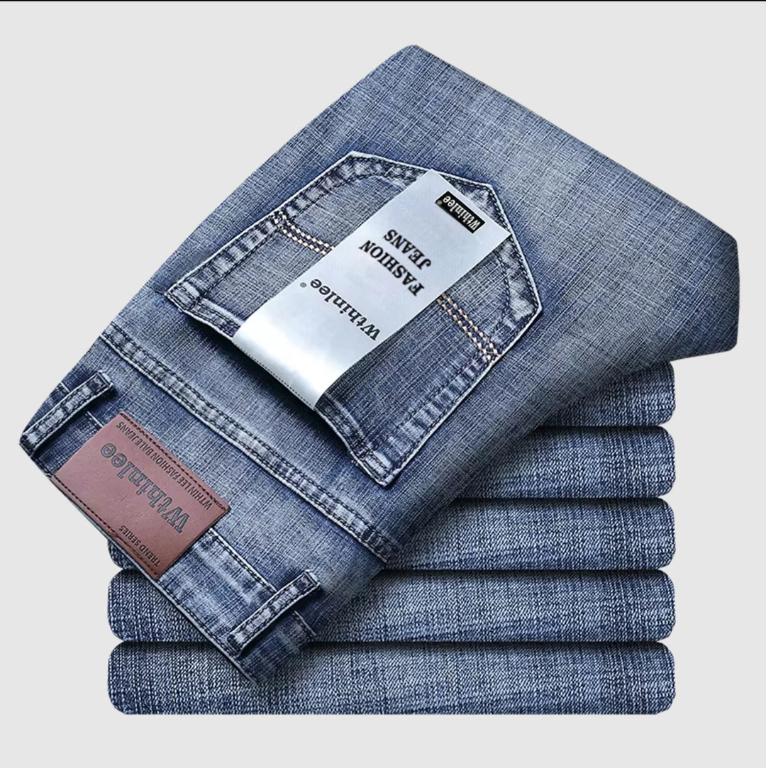 Jeans Casual Hombre — Corte Recto Elástico