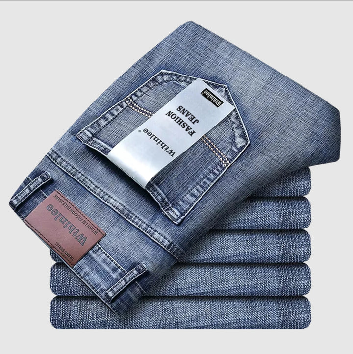 Jeans Casual Hombre — Corte Recto Elástico
