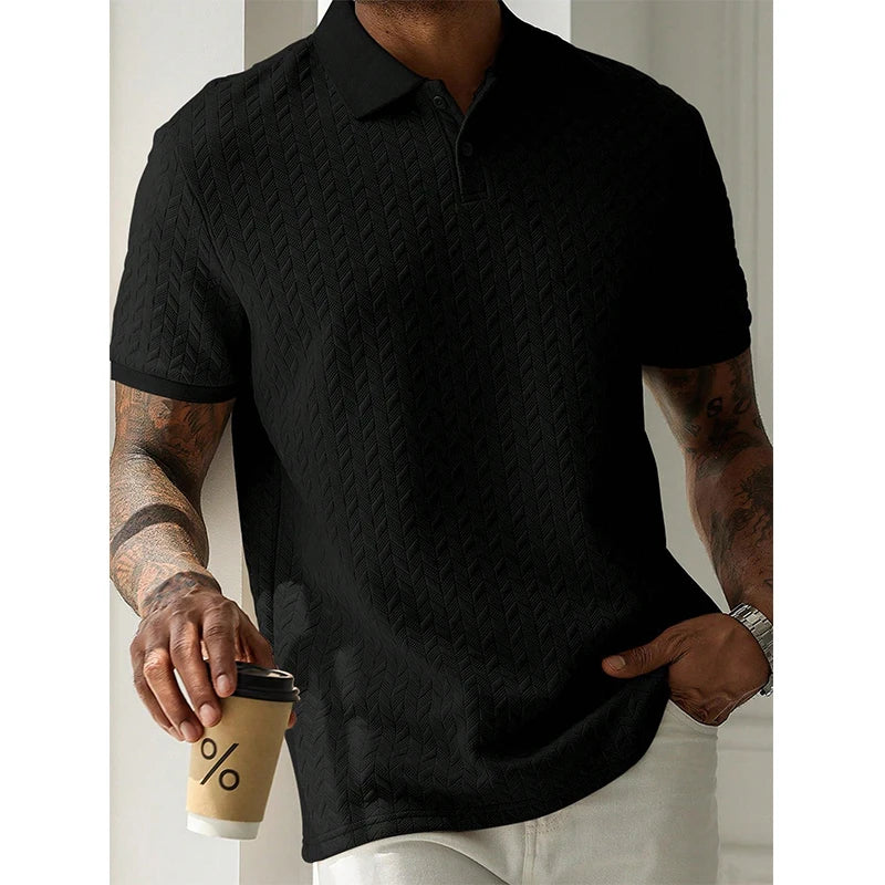 Polo Transpirable de Manga Corta para Hombre