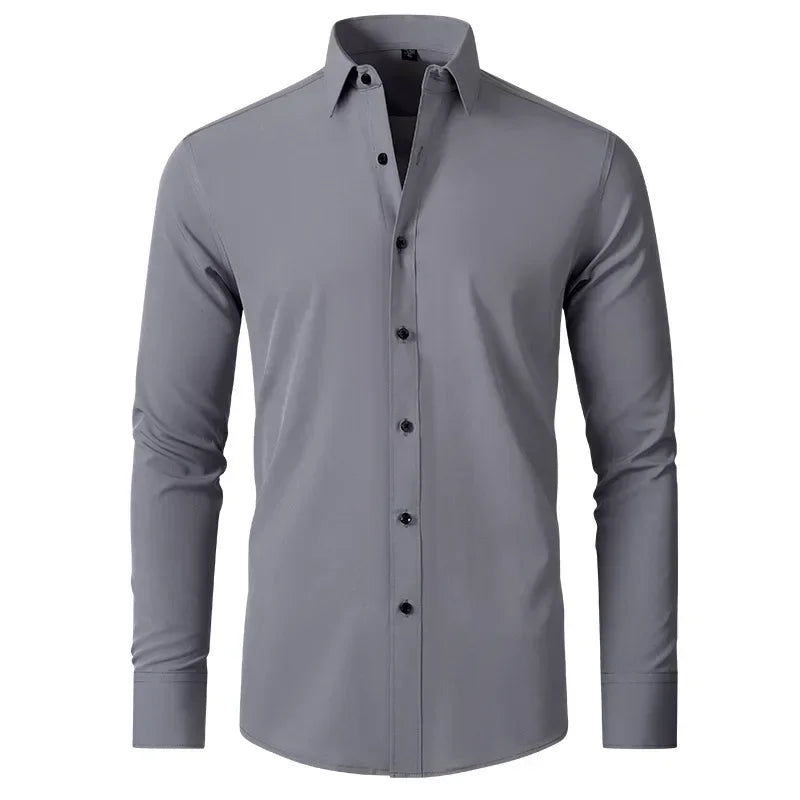 Camisa Elástica Hombre — Sin Planchado Multicolor