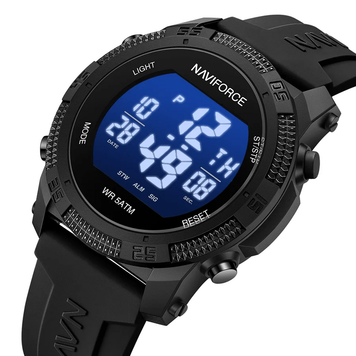 Reloj NAVIFORCE NF7104 Hombre — Digital LCD 50M Resistente al Agua