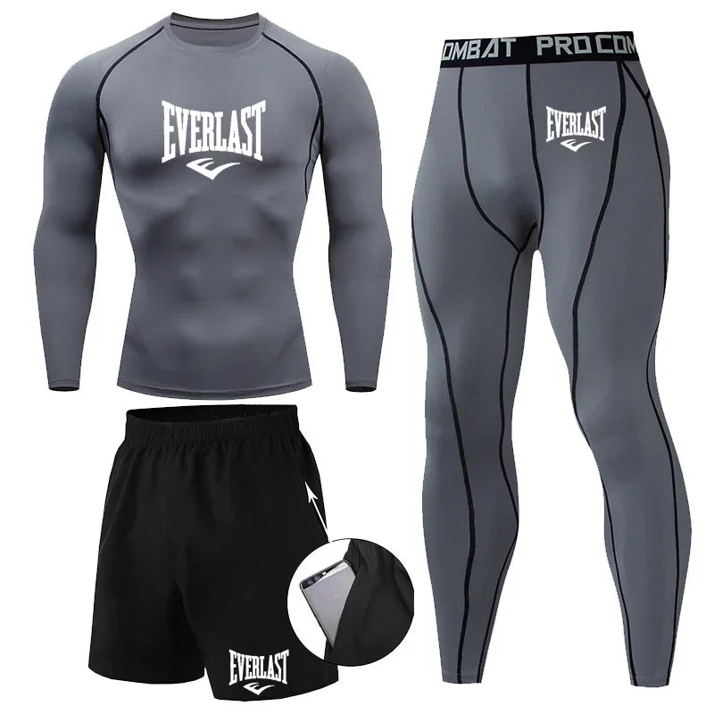 Conjunto Compresión Rashguard Hombre — Fitness &amp; Running