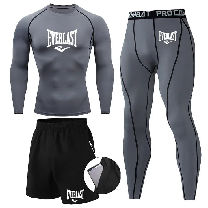 Conjunto Compresión Rashguard Hombre — Fitness &amp; Running