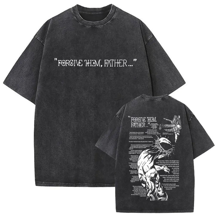 Camiseta Vintage Gótica Oversized con Estampado